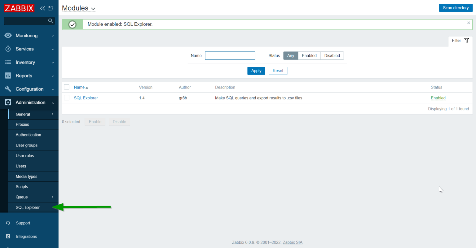 Generating Zabbix Health CSV reports with custom frontend module