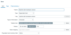 Hardware version dependent item