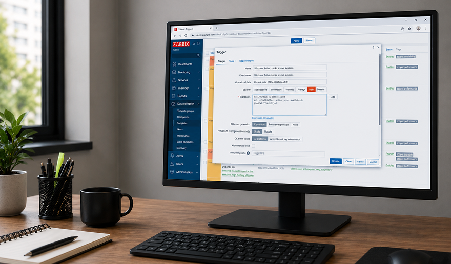 Cómo funcionan los triggers en Zabbix